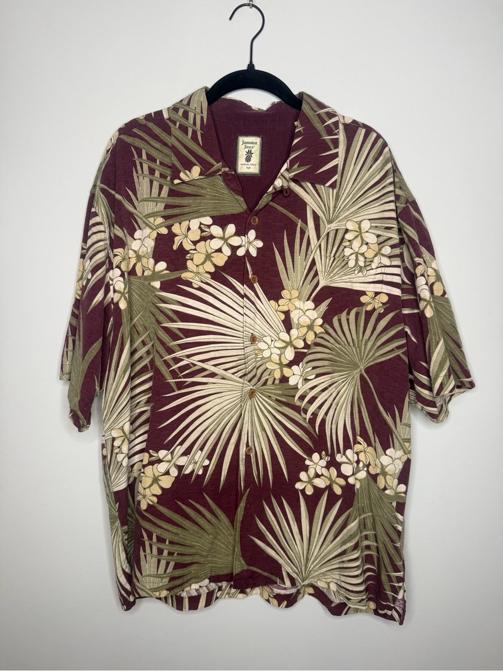 Jamaica Jaxx men's Hawaiian shirt made of 100% silk